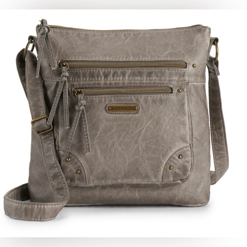 Purse STONE & CO Grey soft stylish purse. Used one time. Essentially new!
